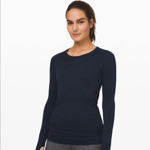 Navy Blue Lululemon Swiftly Tech Long Sleeve